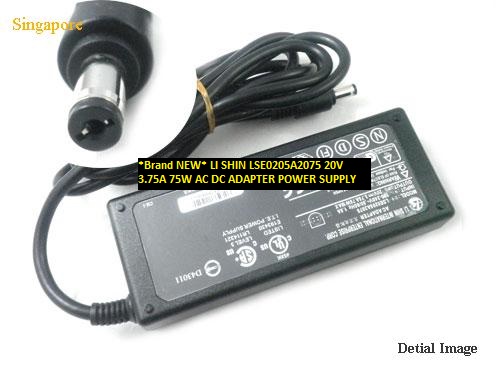 *Brand NEW* LI SHIN LSE0205A2075 20V 3.75A 75W AC DC ADAPTER POWER SUPPLY